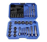 Cpolebev Drill Bit with Hex Adapter, Out Broken Lug Nut Extractor Stripped Screw Remover Set