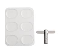 Cpolebev Drum Damper gel 6 pack with One Drum Tuning Key pack 1