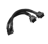 Cpolebev Dual 6 Pin Female to 8 Pin Male GPU Power Adapter Cable Braided Sleeved 20cm Power Sleeved Cable