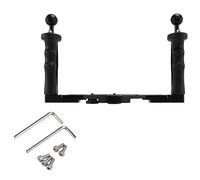 Cpolebev Dual Handheld Stabilizer Diving Underwater Camera Housings Tray/Grip Waterproof With Double Handle For Dome Port Waterproof Case