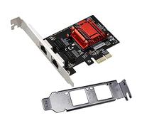 Cpolebev Dual-Port PCIe Gigabit Network Card 1000M PCI Express Ethernet Adapter with 82576 Two Ports LAN NIC Card