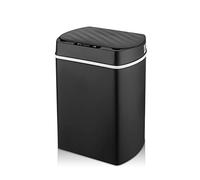 Cpolebev Dustbin Wastebasket Automatic Sensor Trash Can for Kitchen House Bathroom Black 15L