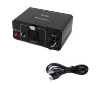 Cpolebev Dynamic Microphone Condenser Mic Amplifier M-20 Audio 48V Phantom Power Charging Black for Live Sound Card Speaker C