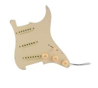 Cpolebev Electric Guitar Pickguard Pickups Loaded Prewired Scratch Plate Assembly SSS Yellow