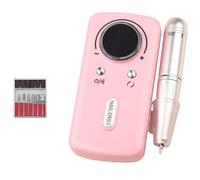 Cpolebev Electric Nail Drill Machine with LCD Display Rechargeable Nail File Nails Accessories Gel Nail Polish Sander, Pink