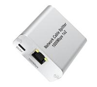 Cpolebev Ethernet Splitter 1 to 2 High Speed Gigabit Ethernet Switch 2 Port Internet RJ45 LAN Splitter for Cat5/6/7/8 Cable