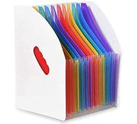 Cpolebev Extended File Holder Folder Vertical A4 Vertical File Storage Basket Desktop 13 Pocket File Holder