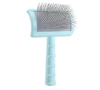 Cpolebev Firm Slicker Brush for Dogs- Extra Long Pin Slicker Brush for Large Dog Pet Grooming Wire Brush and Deshedding (Green)