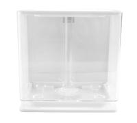 Cpolebev Fish Tank Aquarium Fish Tank Easy to Change the Water Acrylic Plastic Self-Cleaning Small Fish Tank(White)