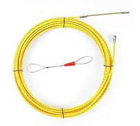 Cpolebev Fish Tape Puller Through Wall Line Threader OD 6mm Plus Fishing Line Fastener W/Steel Rope 50Ft (15M)