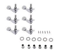 Cpolebev Fleur Tuning Pegs/Strings for/Tele/Acoustic Guitar 6L Silver