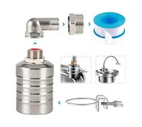 Cpolebev Float Valve,1/2 Inch to 3/4 Inch Water Float Valve,304 Stainless Steel Fully Automatic Water Level Control Float Valve