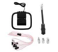 Cpolebev FM Antenna for Indoor Stereo Receiver, Universal 75 Ohm/300 Ohm FM AM Radio Antenna Kit with Antenna Converter