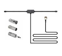 Cpolebev FM Radio Antenna FM F-Head Sheep Horn Antenna for Car FM TV Radio Station 75 Ohms F Female to TV3.5 Mono