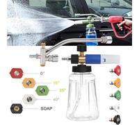 Cpolebev Foam-Cannon with 5 Pressure Washer Sprayer Nozzles, for Pressure Washer,1/4inch Quick Connect for Car Garden Window