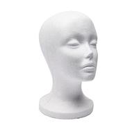 Cpolebev Foam Mannequin Head Model Sunglasses Eyeglass Stand Hat Cap Display Holder Headset Mannequin Head Display Stand Rack