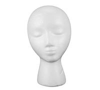 Cpolebev Foam Mannequin Wig Display Hat Cap Wig Holder White Foam