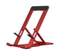 Cpolebev Folding Stand, Foldable Desktop Mobile Phone Stand, Portable Folding Stand, Suitable for All Mobile Phones Red