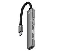 Cpolebev For Android Mobile Phone Computer Tablet Portable PD Charging Hub Type-C USB C Expansion Dock,Grey