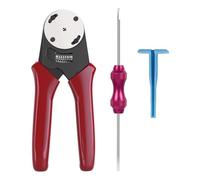 Cpolebev for Deutsch Closed Barrel Crimper, Solid Barrel Contact & Circular Connector Contacts Crimping Tool (AWG 14-20) 4 Way
