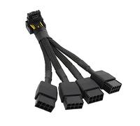 Cpolebev For GPU RTX4090 RTX4080 4X8 Pin PCI-E to 16 Pin Graphics Card Power Cable Replacement Spare Parts Accessories 12VHPWR Connector 90 Degree Elbow Cable