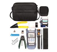 Cpolebev FTTH Fiber Optic Tool Kit with Fiber Cleaver -70-+10DBm Optical Power Meter Visual Fault Locator 10Mw