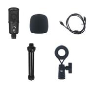 Cpolebev Gaming USB Microphone Noise Cancellation Condenser Mic for Pc Podcast Microphone with Boom Bracket C