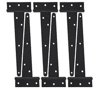 Cpolebev Gate Hinge T Strap Hinge Barn Hinge Fence Hinge Shed Hinge Door Hinge Black Wrought Hardware Iron