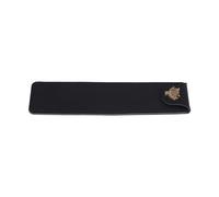Cpolebev Genuine Leather Pen Pouch Holder Single Pencil Bag Pen Case with Snap Button for Rollerball Fountain Ballpoint Pen-Black