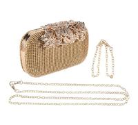 Cpolebev Gold Rhinestone Evening Bag Clutch Purse Bridal Prom