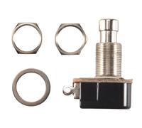 Cpolebev Guitar Pedal 2 Pin SPST Momentary Effects Push Button Foot Switch