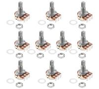 Cpolebev Guitar Small Size Pots B500K Potentiometers For Guitar Bass Parts (Pack Of 10)