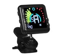Cpolebev Guitar Tuner Rechargeable, Clip on Tuner with LCD Color Display with Guitar, Ukulele, Violin and Chromatic Tuning Modes Easy to Use