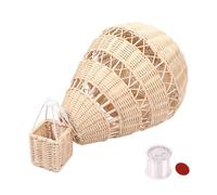Cpolebev Hand-Woven Rattan Hot Air Balloon Children's Room Wall Decoration Bohemian Nursery Decoration Photo Props