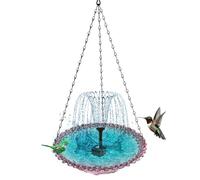 Cpolebev Hanging Bird Bath with Solar Fountain Solar Bird Bath Fountains Hanging Bird Baths for Outdoors