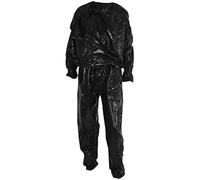 Cpolebev Heavy Duty Fitness Weight Loss Sweat Sauna Suit Exercise Gym Anti-Rip Black XXXL