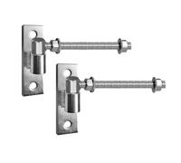 Cpolebev Heavy Duty Gate Hinges for Wood & Metal Gates, 8 Inch J Bolt Hinge, 2-Pack - Ideal for Farm & Barn Gates
