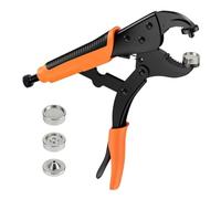 Cpolebev Heavy-Duty Snap Fastener Pliers Adjustable Tool Pliers Snap Fastener Tool Pliers with Three Dies for Leather Snap and Sewing