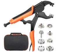 Cpolebev Heavy Duty Snap Fastener Tool Set, Canvas Cover Button Tool Setter, 15mm Snap Tool with 80 Sets of Marine Snaps Easy Install Easy to Use