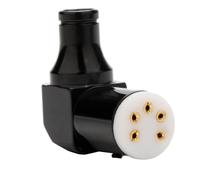 Cpolebev Hifi Vinyl LP Phono 5pin DIN Plug 90degree Seat Female DIN for AMP Audio Tonearm Line Tonearm Line Signal Cable