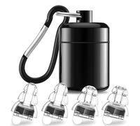 Cpolebev High Fidelity Concert Earplugs for Concerts Musicians,Earplugs for Noise Reduction,24Db Advanced Filter 2 Pairs(Black) Easy Install Easy to Use