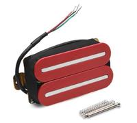 Cpolebev High Output Neck Pickup Dual Hot Rail Humbucker Pickups Easy Install Easy to Use Red