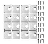 Cpolebev Hinge Repair Plate Kit with Hole for Cabinet, Rust Plate Repair Brackets for Kitchen Cupboard Door Furniture