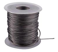 Cpolebev Hoisting Lifting 7x7 1mm Dia Stainless Steel Flexible Wire Rope 177Ft