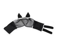 Cpolebev Horse Fly Mask with Ears, Horse Mask Anti-Mosquito and Insect, Ma Chao Comfort Fly Mask,Horse Head Mask,Black