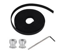 Cpolebev Hot 3D Printer Parts Accessory 2pcs 16teeth 16 teeth Timing Alumium Pulley Bore 5mm Width 6mm With 2meters 2m 6mm Belt