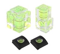 Cpolebev Hot Shoe Level,Camera Bubble Level Hot Shoe Bubble Level Combo Pack 3 2 1 For Dslr Film Camera (4Pack)