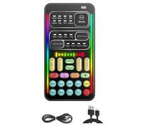 Cpolebev I9 Voice Changer Multiple Audio Effect Bluetooth Live Sound Cards Ultra-Thin Portable Live Sound Card Mic Voice Changer