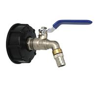 Cpolebev IBC Ball Outlet Tap Tank 3/4inch Food Grade Drain Adapter S60X6 1000 L Tank Rainwater Container Brass Hose Faucet Valve