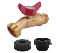Cpolebev IBC Tote Fitting,275-330 Gallon IBC Tote Tank Adapter Fine Thread Tote Valve,Lead-Free Brass Hose Faucet Valve Tool